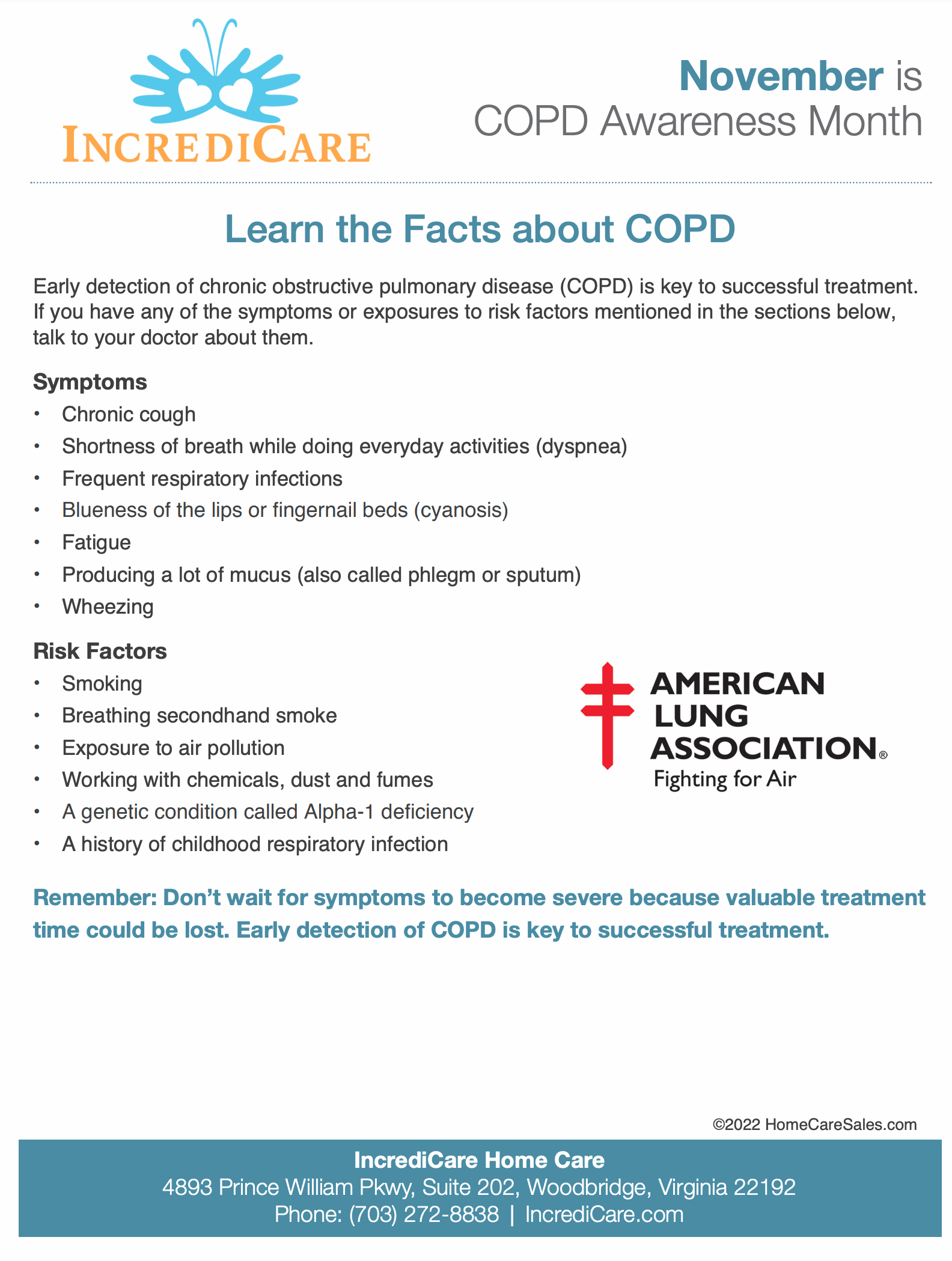 November is COPD Awareness Month - IncrediCare