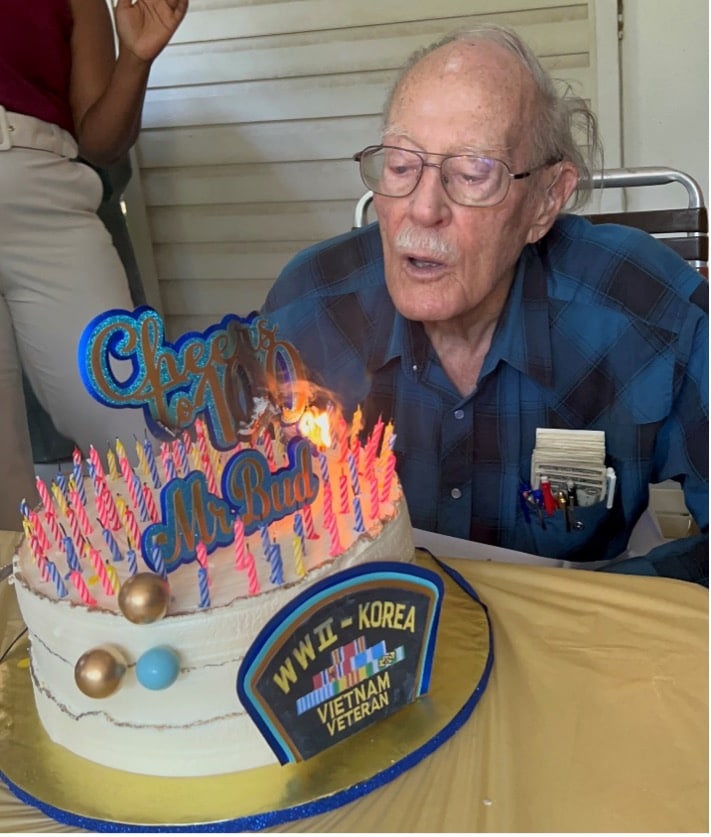 Celebrating Bud Clark's 100th Birthday! That's a lot of candles!